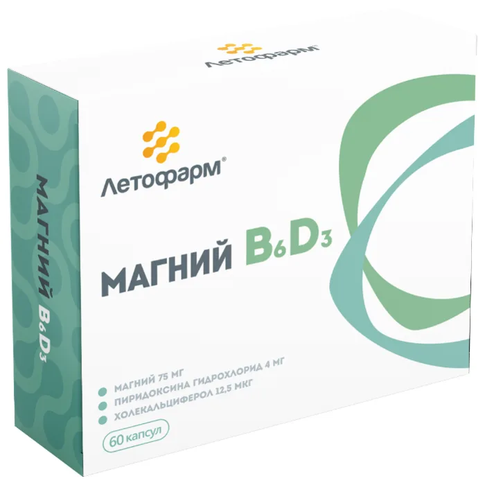 MAGNEESIUM B6D3 KAPSLID N60 - LETOFARM