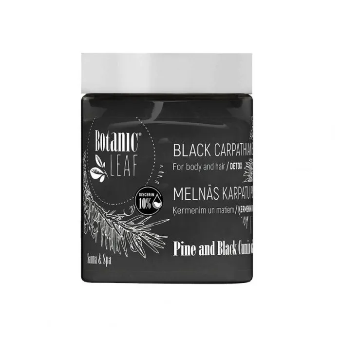 Black sauna soap, 500 g - BOTANIC LEAF