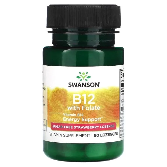 "SWANSON" VITAMIIN B12 FOOLHAPE, MAASIKAMAITSELINE, 100 PASTILLI