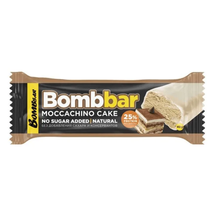 Glazed Protein Bar Mocaccino Cake 40 g - Bombbar