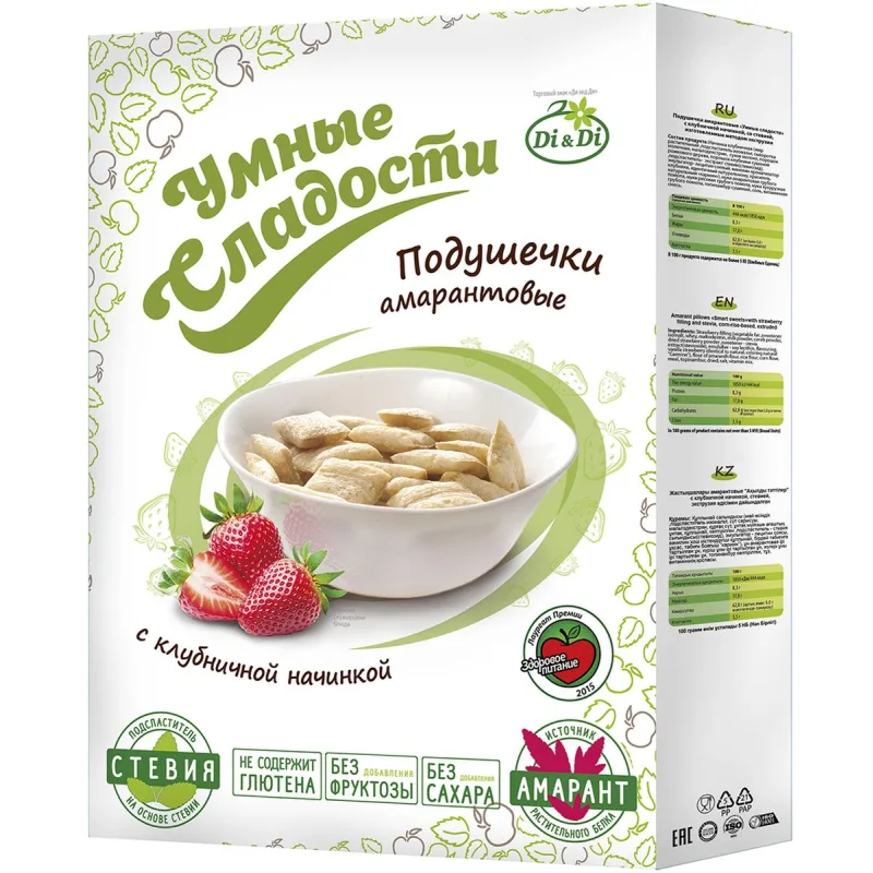 UMNÕE SLADOSTI MAASIKATÄIDISEGA AMARANTIPADJAD STEEVIAGA 220G
