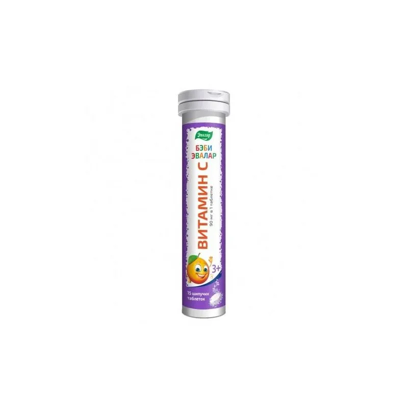 C-VITAMIIN BEBI  KIHISEVAD TABLETID  EVALAR № 15 * 5g tuub EVALAR