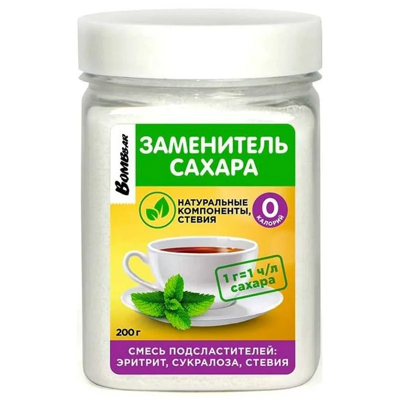 Заменитель сахара (эритрит , сукралоза , стевия) 200 г