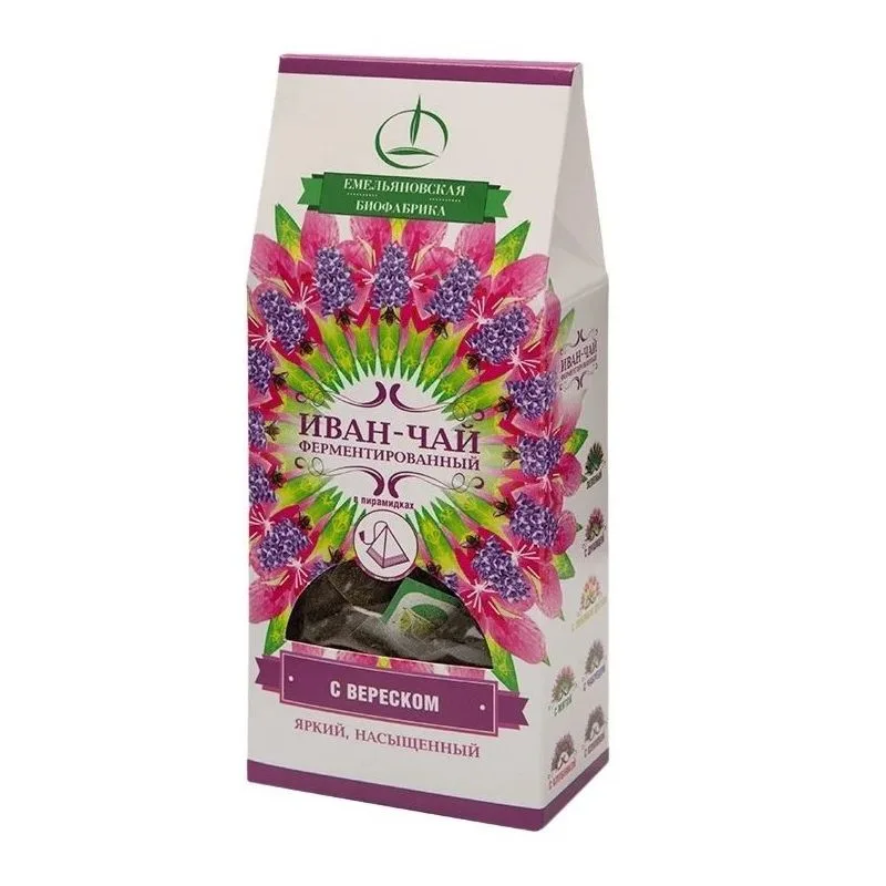 Иван-чай листовой ферментированный с вереском пирамидка 30 г