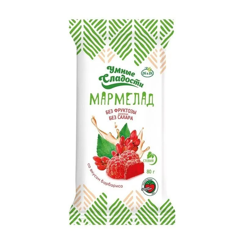 „Protingi skanėstai” Barbaris marmeladas be cukraus, 80 g — Di &amp; Di