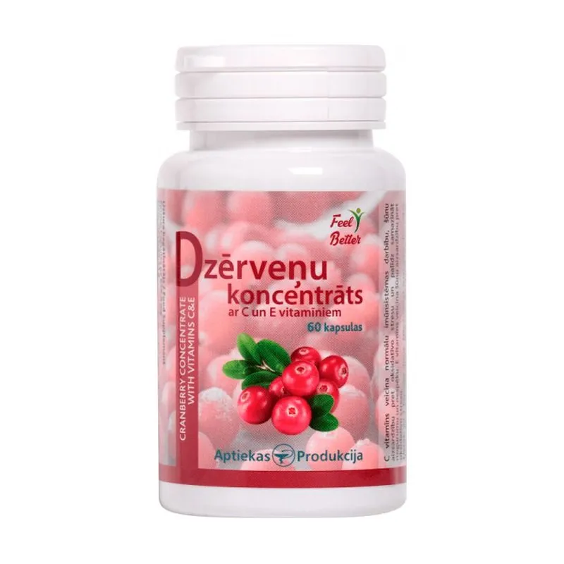 Spanguolių koncentratas su vitaminais C ir E, 60 kapsulių - FEEL BETTER
