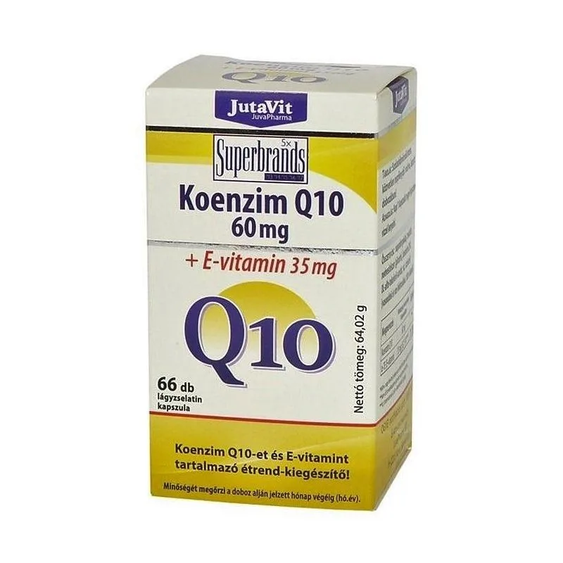 KOENSÜÜM Q10 + E-VITAMIIN KAPSLID JUTAVIT N66 60MG