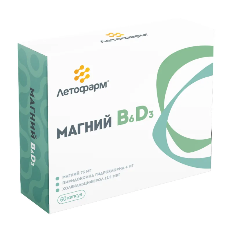 MAGNEESIUM B6D3 KAPSLID N60 - LETOFARM