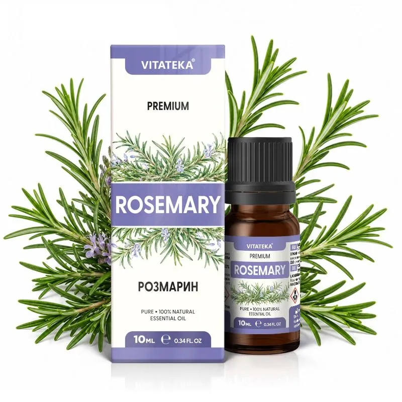 Rozmarinų eterinis aliejus 100%, 10 ml - VITATEKA