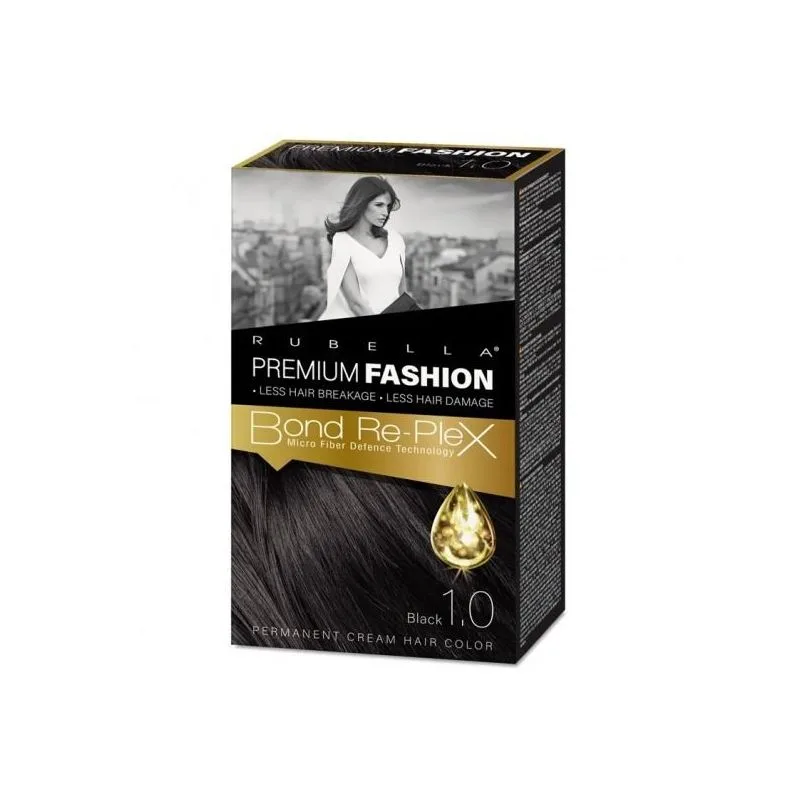 plaukų dažai "Juoda/Black" 1.0, 130 ml-Rubella Beauty