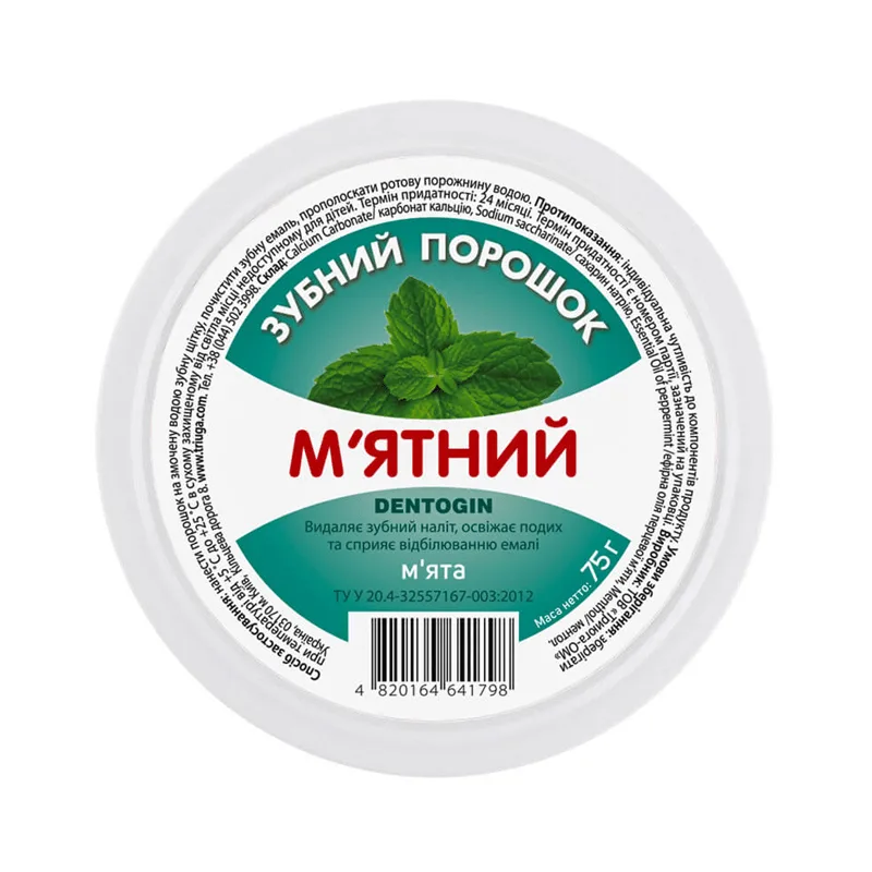 Dantų milteliai Mėta 75 g - Dentogin