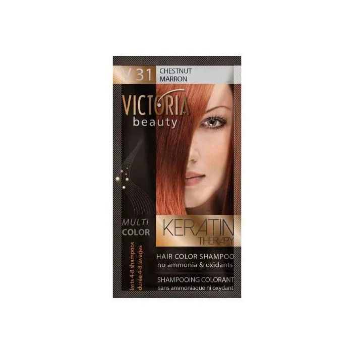 Hiusväri-shampoo "Kastanja", 40 ml – Victoria Beauty