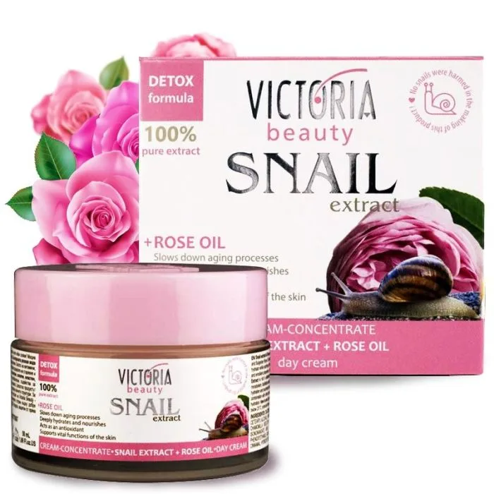 Päivävoide etanauutteella ja ruusuöljyllä 50 ml - Victoria Beauty