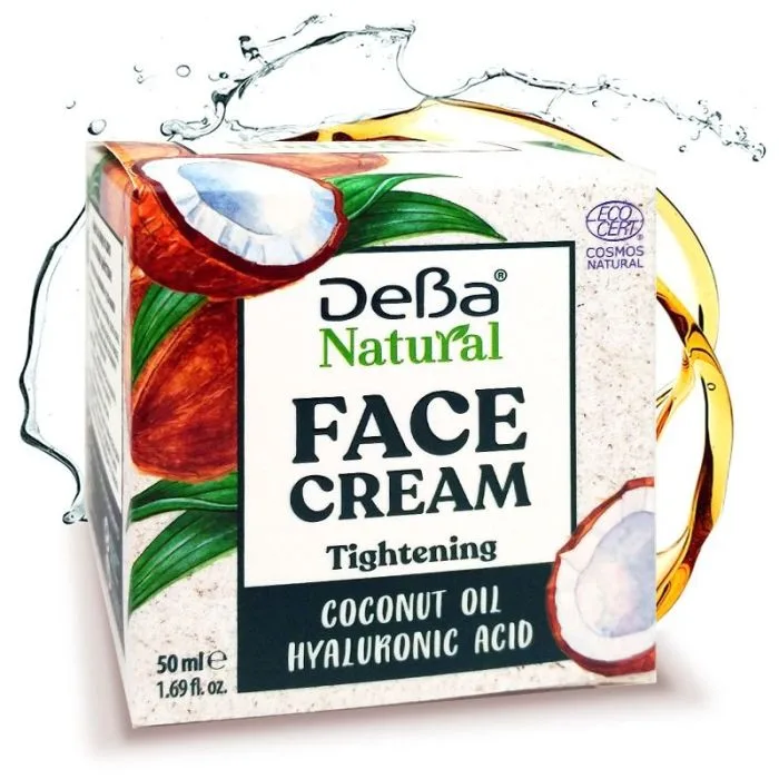 DEBA PINGULDAV NÄOKREEM NATURAL KOOKOSÕLI & HÜALUROONHAPE 50 ML