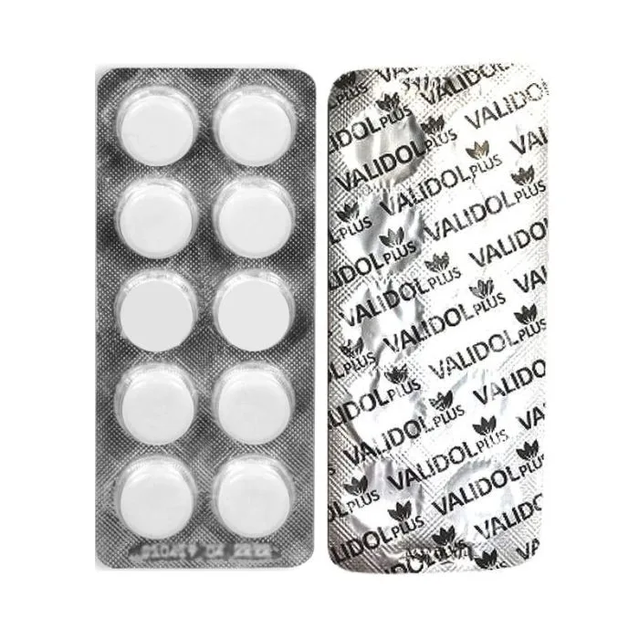 Validol Plus 50 mg, 10 tablettia