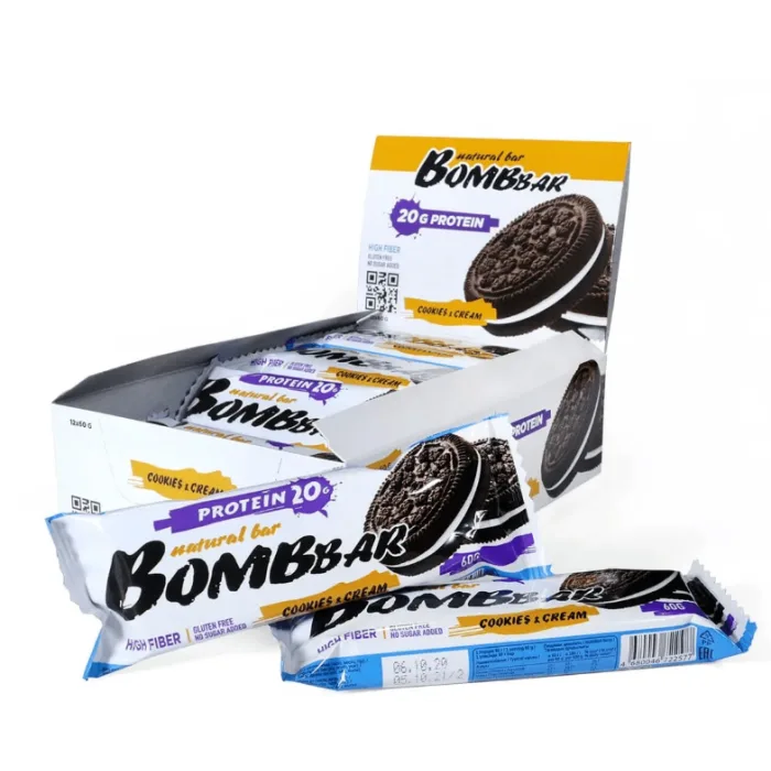 Lasittamaton patukka "Keksejä ja kermaa" 60 g - Bombbar