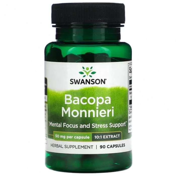 "SWANSON" TOIDULISAND BACOPA MONNIERI 10:1 50 mg, KAPSLID 90 tk.