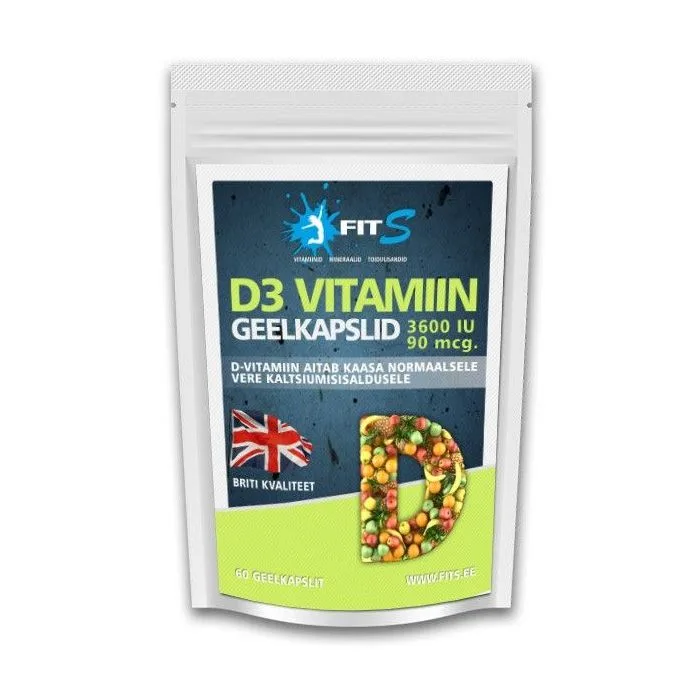 FITS  Vitamiin D3 tabletid 3600ui 60tk 