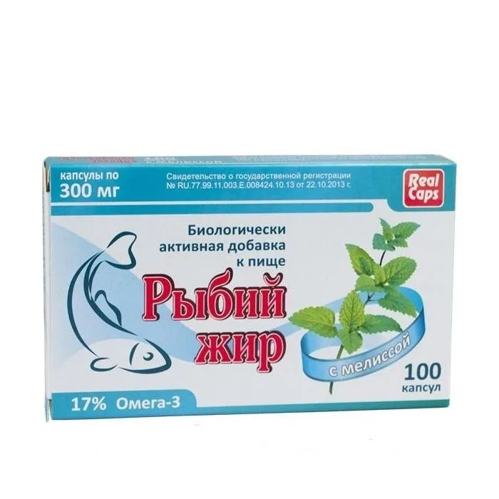 Kalaõli kaps 300mg N100 Melissa - RealCaps ( melissa )(мелисса)