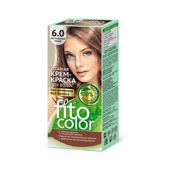 Kreemvärv juustele 6.0 Helepruun - Fitocolor