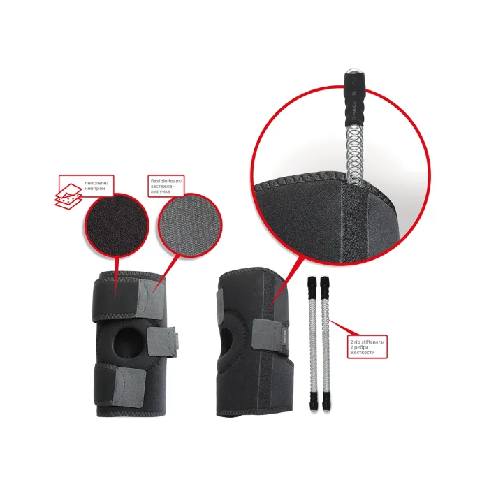 Neopreeninen polvituki Toros Group Tyyppi-517-2 Black, 1 kpl