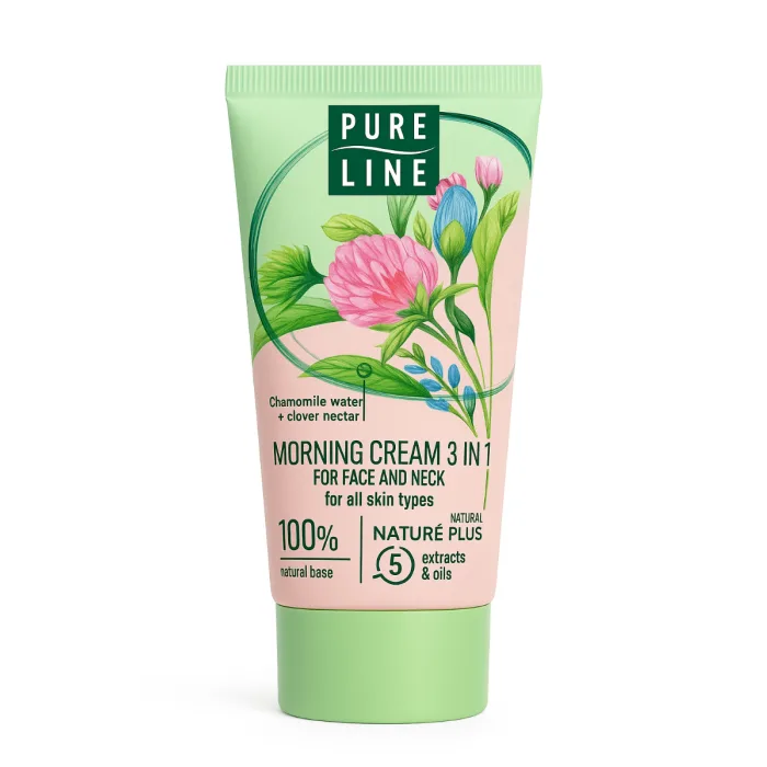 "PURE LINE" Hommikune näo- ja kaelakreem 3 ühes, 50 ml