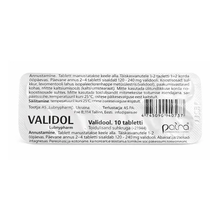 Validol resoribletit N10 - PAIRA