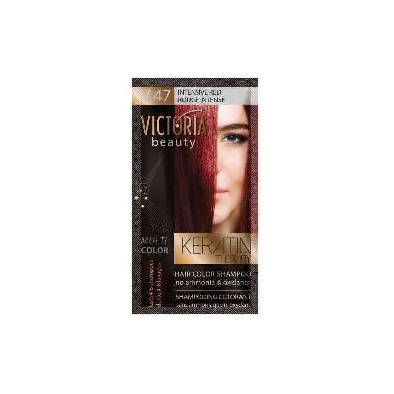 Juuksevärv-šampoon, värv V47 intensiivne punane 40 ml - Victoria Beauty Multi Color