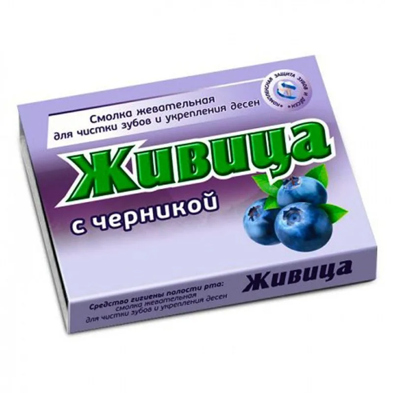 Смолка жевательная Живица, с черникой, 5шт по 0.8 г