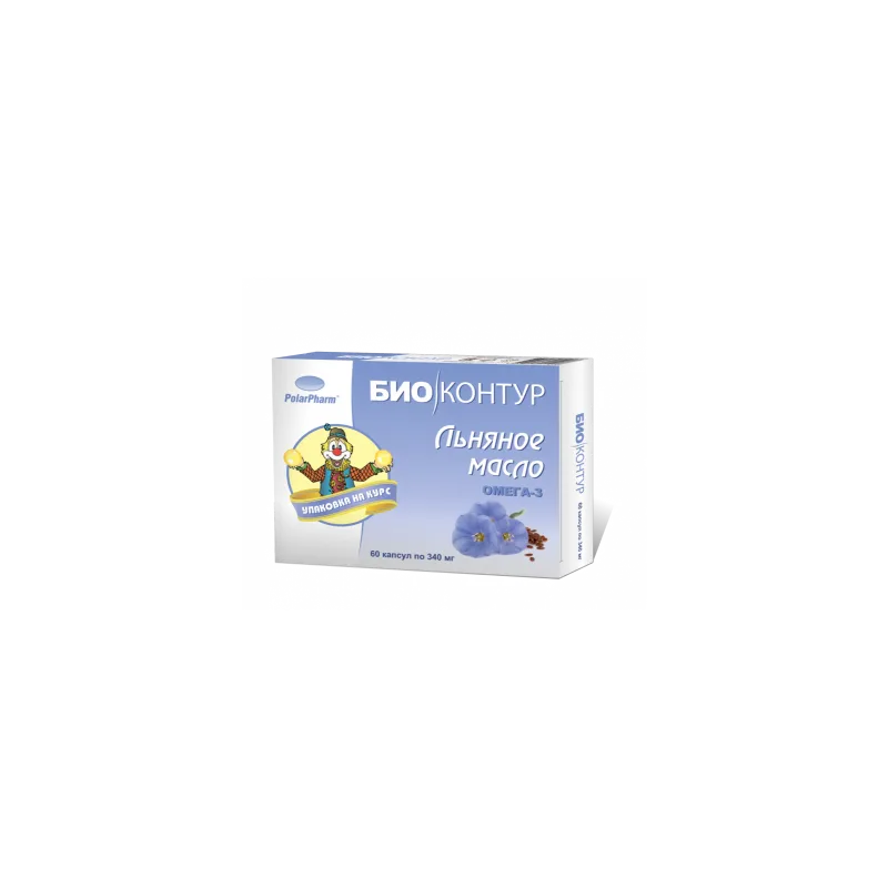 BIOKONTUR LINASEEMNEÕLI OOMEGA-3 KAPSLID N60