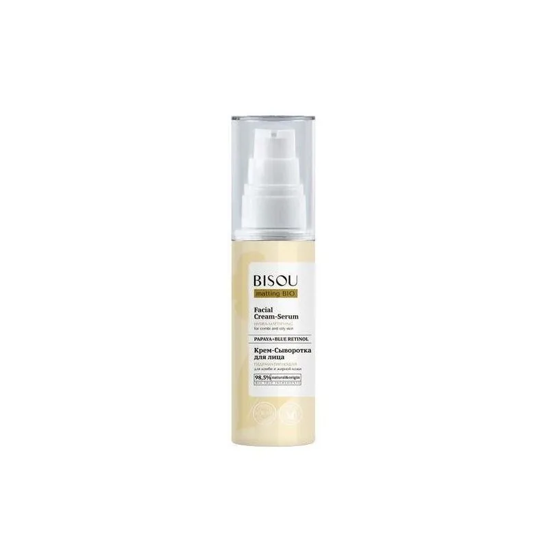 BISOU KREEM-SEERUM NÄOLE HÜDRA MATISTAV KOMBINEERITUD JA RASUSELE NAHALE 50ML