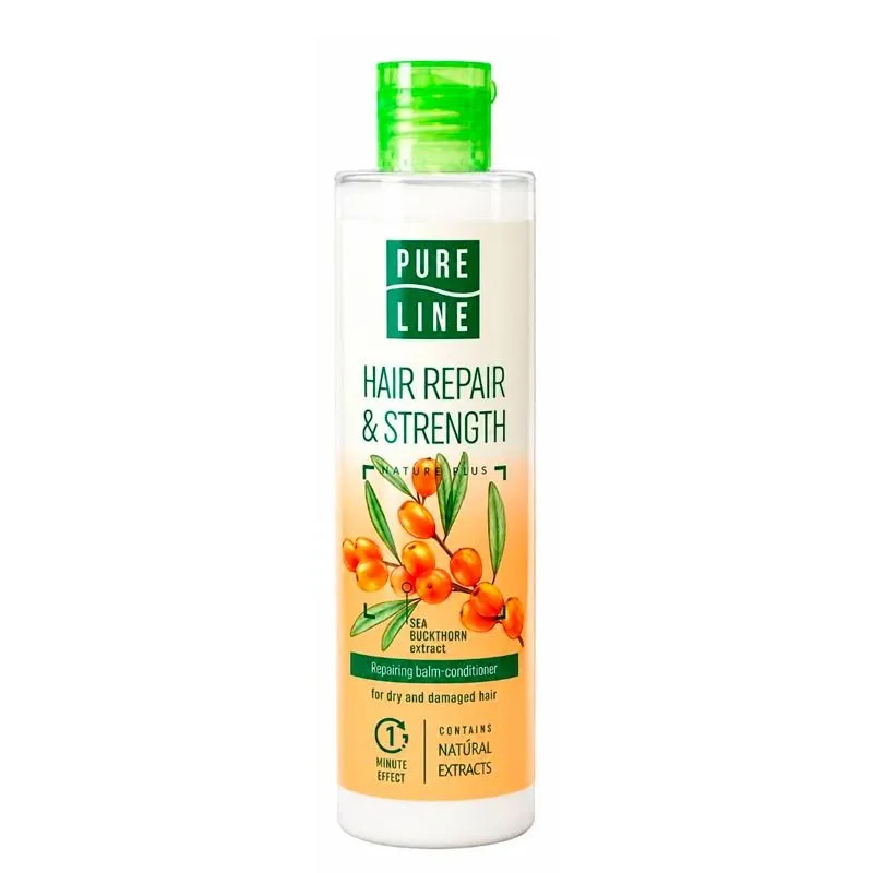 Restoring hair balm with sea buckthorn extract, 250 ml - PURE LINE