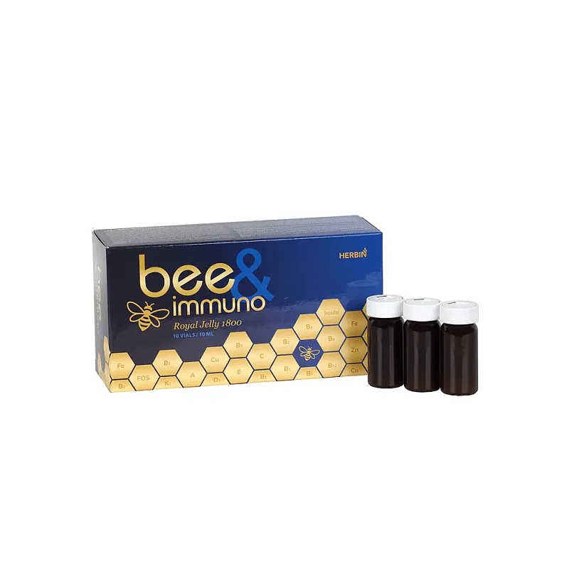Bee & Immuno Royal Jelly 1800 10 x 10 ml - Herbin