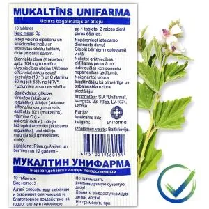 MUKALTIN TABL. 50mg N10 UNIFARMA