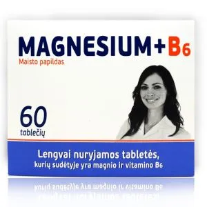Magneesium ja B6 60 tab. 300 mg kohta.