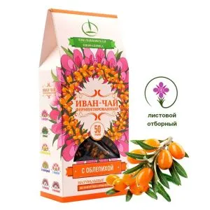 FERMENTED TEA WITH MORK HEMP WITH SEA-BUCKLE 50G - Emeljanovskaja Biofabrika ( oblepiha )(облепиха)