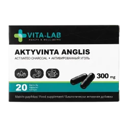 VITA-LAB Капсулы с активированным углём 300 мг, 20 капсул