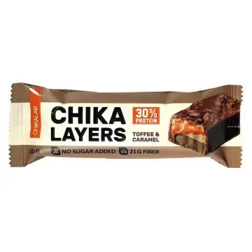 "CHIKALAB" CHIKA LAYERS batoon, glasuuritud soolase karamelli ja maapähklitega, 60 g