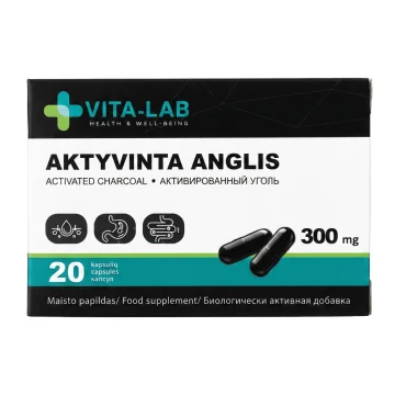 "VITA-LAB" Aktiivsüsi 300 mg kapslid, N20