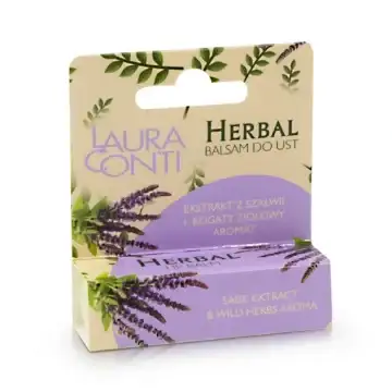 "LAURA CONTI" Huulepalsam salvei ekstrakti ja metsiku ürdi aroomiga 4,8 g