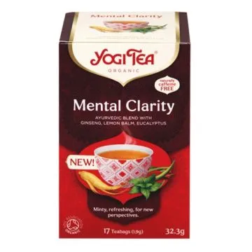 Mental Clarity mahe taimetee ženšenni ja mündiga, 17 x 1,9 g - YOGI TEA