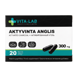 VITA-LAB Капсулы с активированным углём 300 мг, 20 капсул