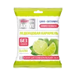 Леденцовая карамель без сахара с цинком и витамином С со вкусом лайма 60gr