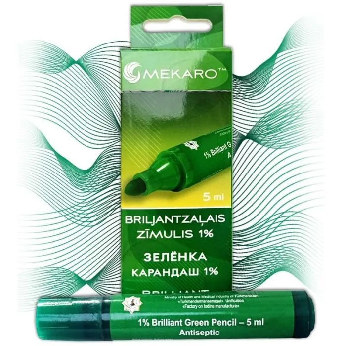 Карандаш бриллиантовой зелени 1 % , 5 ml