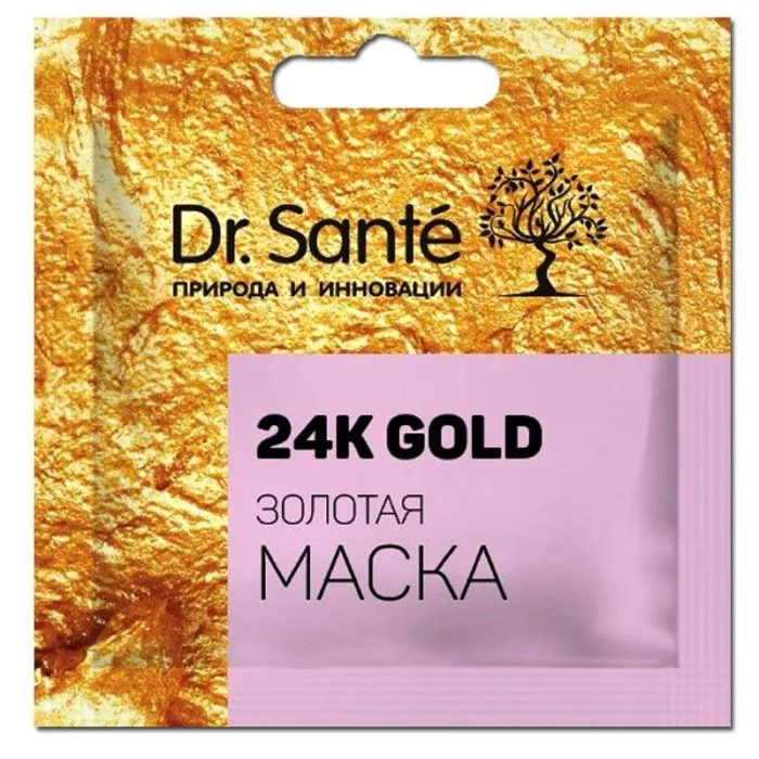 Маска для лица "Золтая 24K" 12 мл - Dr.Sante