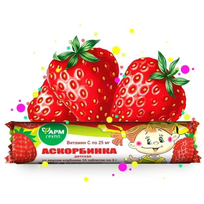ASKORBIINHAPE MAASIKAGA LASTELE TABLETID N10 - FARMGRUPP