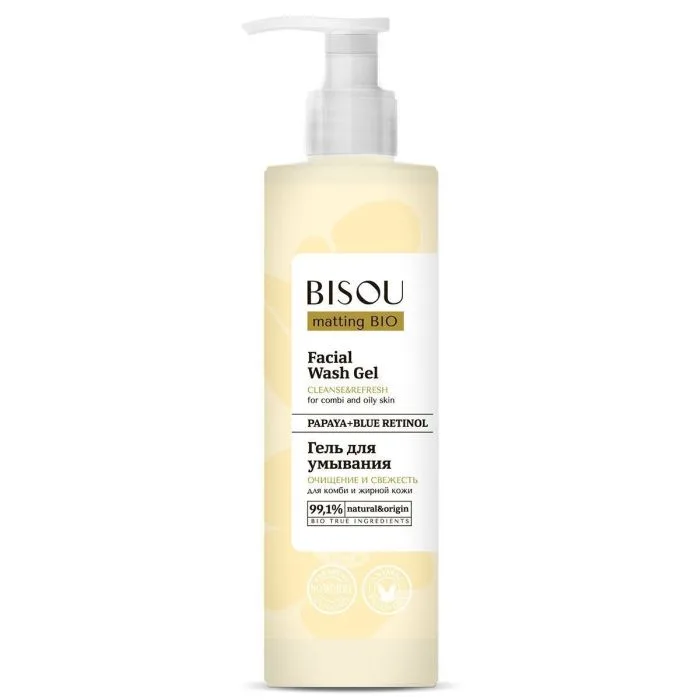 BISOU PUHASTAV JA VÄRSKENDAV NÄOPESUGEEL KOMBINEERITUD JA RASUSELE NAHALE 150ML