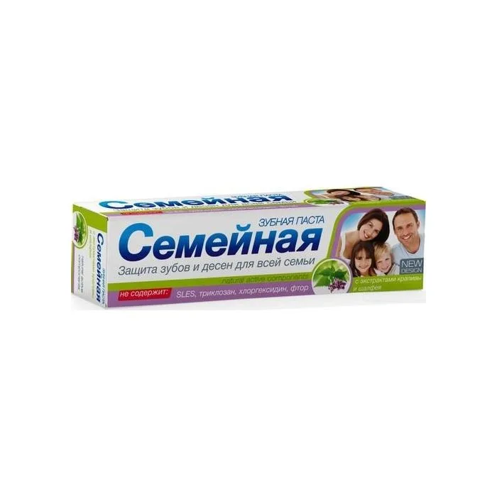 Семейная зубная паста с экстрактами крапивы и шалфея 124г
