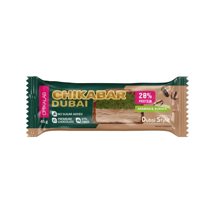 Протеиновый батончик Chikabar Dubai Arabica & Kunafa 45 г - Chikalab