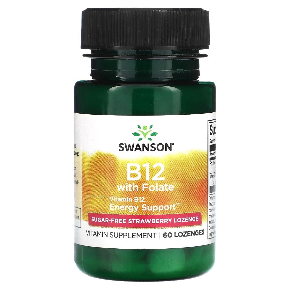 "SWANSON" VITAMIIN B12 FOOLHAPE, MAASIKAMAITSELINE, 100 PASTILLI
